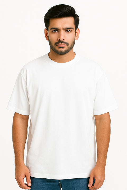 Oversized T-Shirt -  White- 220 GSM