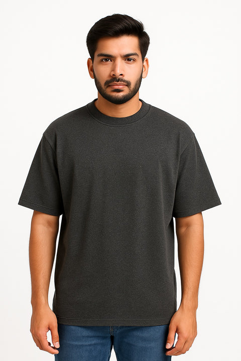 Oversized T-Shirt -  Gray - 190 GSM