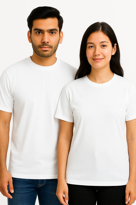 Regular T-Shirt -White - 190 GSM