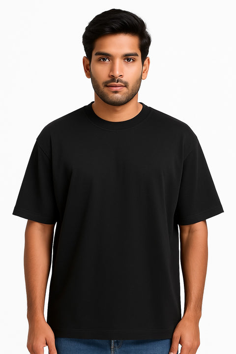 Oversized T-Shirt -  Black - 190 GSM