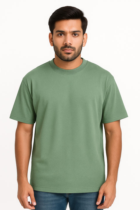 Oversized T-Shirt -Hunter green - 220 GSM
