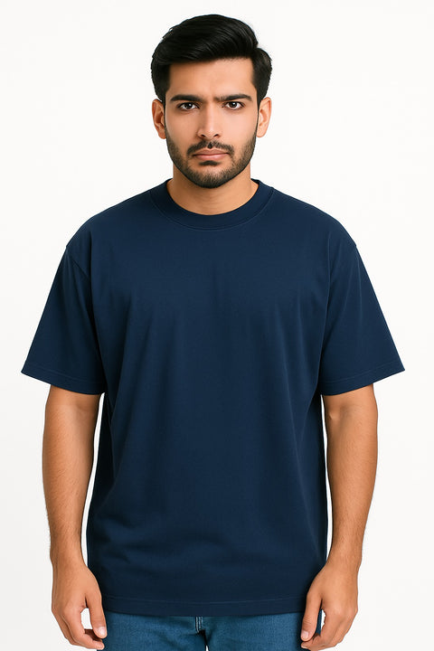 Oversized T-Shirt -Navy blue - 220 GSM