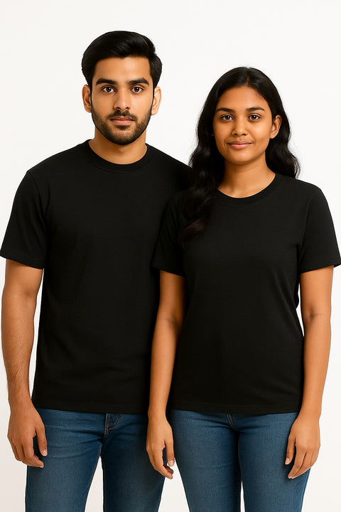 Regular T-Shirt -Black - 190 GSM